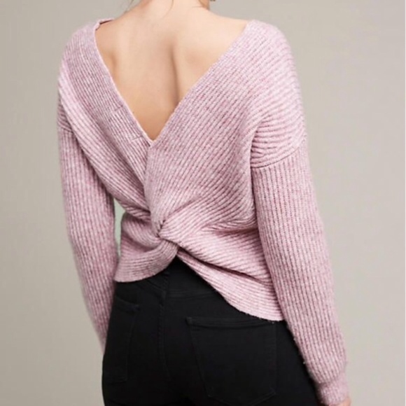 Anthropologie Sweaters - ANTHRO Ribbed Knot Back Sweater NWOT PRICE FIRM